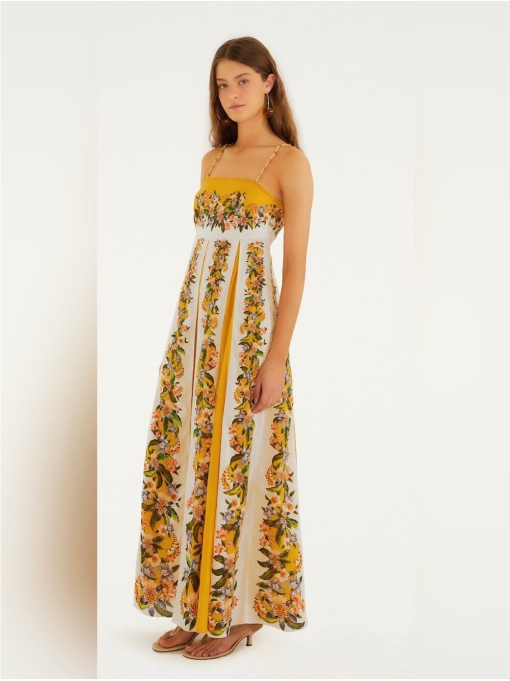 FARM Rio White Maxi Dress with Yellow Floral Print - Picture 4 of 9